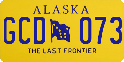 AK license plate GCD073