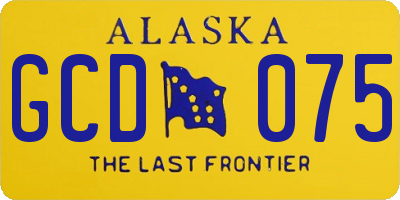 AK license plate GCD075