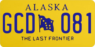 AK license plate GCD081
