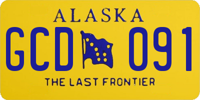 AK license plate GCD091