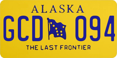 AK license plate GCD094