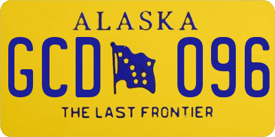 AK license plate GCD096