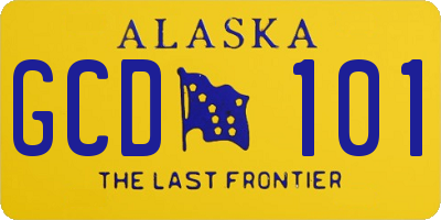 AK license plate GCD101
