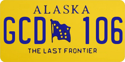 AK license plate GCD106