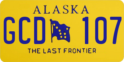 AK license plate GCD107