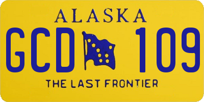 AK license plate GCD109