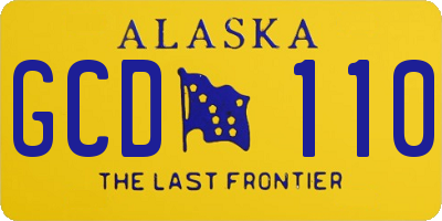 AK license plate GCD110