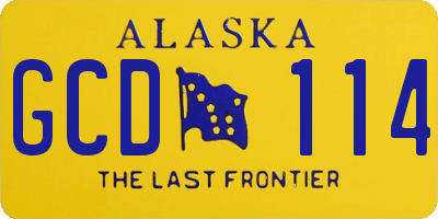 AK license plate GCD114