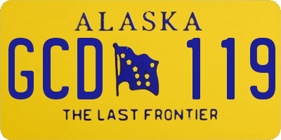 AK license plate GCD119