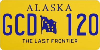 AK license plate GCD120