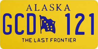 AK license plate GCD121