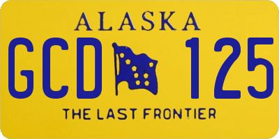 AK license plate GCD125