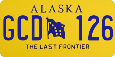 AK license plate GCD126