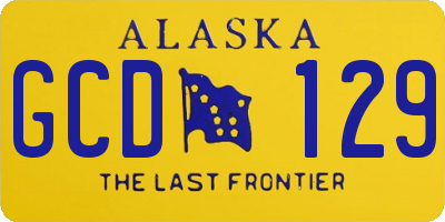 AK license plate GCD129