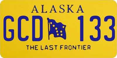 AK license plate GCD133