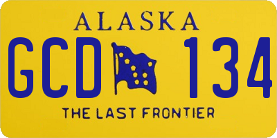 AK license plate GCD134