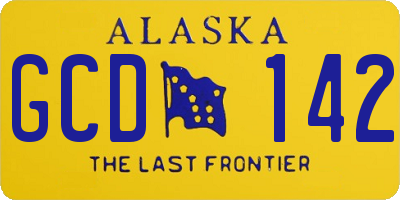 AK license plate GCD142