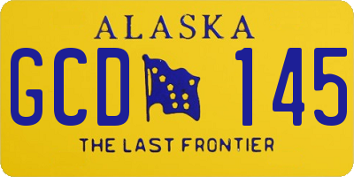 AK license plate GCD145