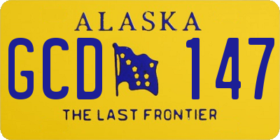 AK license plate GCD147