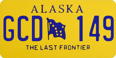 AK license plate GCD149