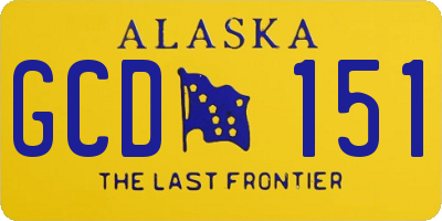 AK license plate GCD151