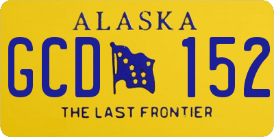 AK license plate GCD152