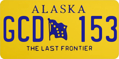 AK license plate GCD153