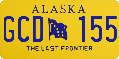 AK license plate GCD155