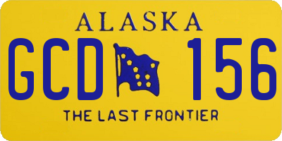 AK license plate GCD156