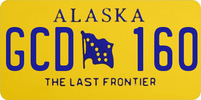 AK license plate GCD160