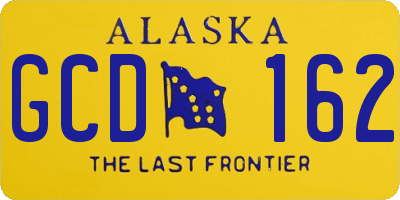 AK license plate GCD162