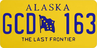 AK license plate GCD163