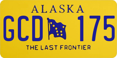 AK license plate GCD175