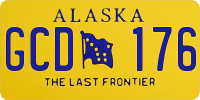 AK license plate GCD176