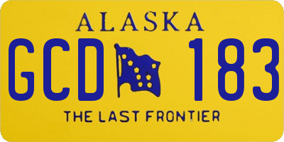 AK license plate GCD183