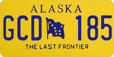 AK license plate GCD185