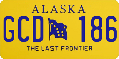 AK license plate GCD186