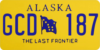 AK license plate GCD187