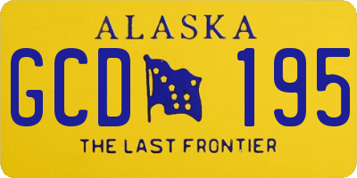AK license plate GCD195