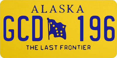 AK license plate GCD196
