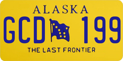AK license plate GCD199