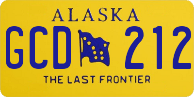 AK license plate GCD212