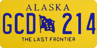 AK license plate GCD214