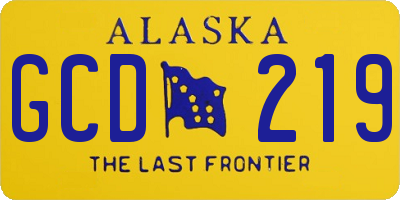 AK license plate GCD219