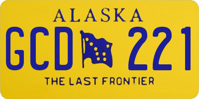 AK license plate GCD221