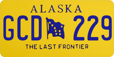 AK license plate GCD229