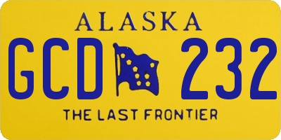 AK license plate GCD232