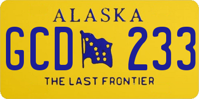 AK license plate GCD233