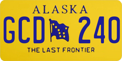 AK license plate GCD240