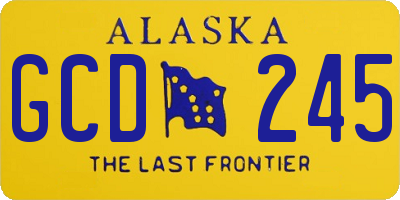 AK license plate GCD245